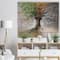 Designart - Tree with Four Seasons - Tree Painting Print on Natural Pine Wood
